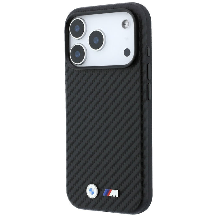 Калъф BMW M Carbon Metal Logo MagSafe за iPhone 17 Pro / 18 Pro - черен
