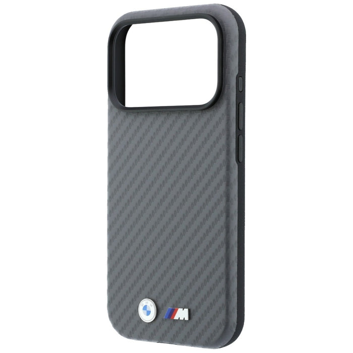 Калъф BMW M Carbon Metal Logo MagSafe за iPhone 17 Pro / 18 Pro - сив