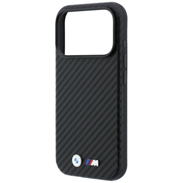 Калъф BMW M Carbon Metal Logo MagSafe за iPhone 17 Pro Max / 18 Pro Max - черен