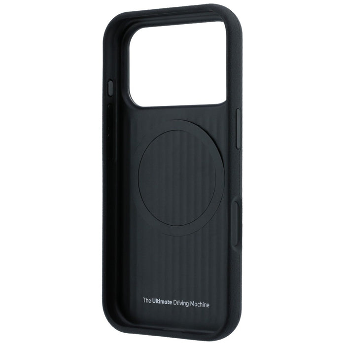 Калъф BMW M Quadrille Kevlar Metal Logo MagSafe за iPhone 17 Pro Max / 18 Pro Max - черен