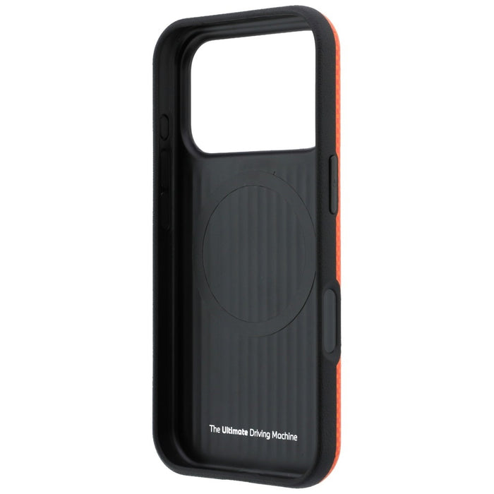 Калъф BMW M Quadrille Kevlar Metal Logo MagSafe за iPhone 17 Pro Max / 18 Pro Max - оранжев