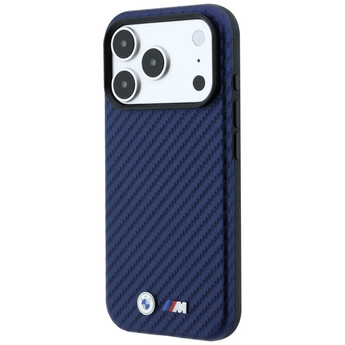 Калъф BMW M Carbon Metal Logo MagSafe за iPhone 17 Pro Max / 18 Pro Max - тъмносин