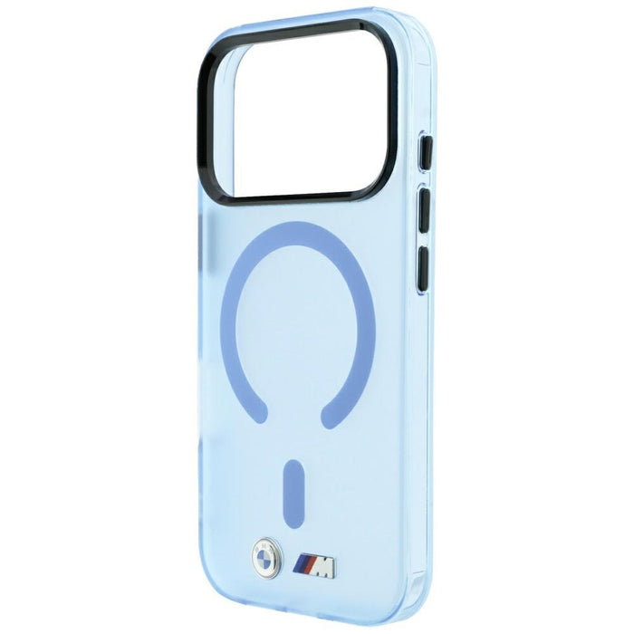 Калъф BMW M IML с матирано метално лого и трайни елементи MagSafe за iPhone 17 Pro / 18 Pro - син