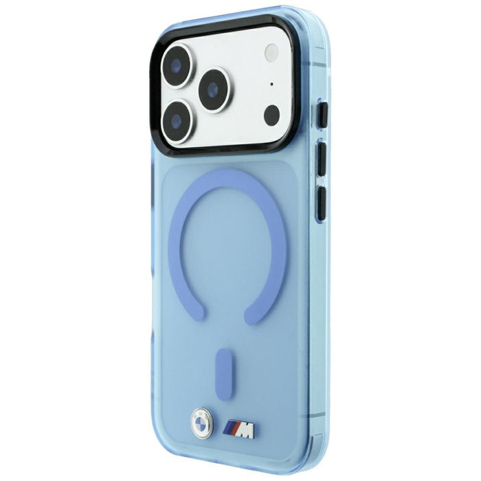 Калъф BMW M IML с матирано метално лого и трайни елементи MagSafe за iPhone 17 Pro / 18 Pro - син