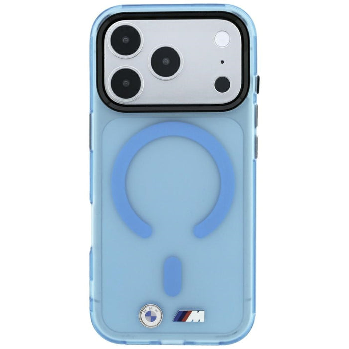 Калъф BMW M IML с матирано метално лого и трайни елементи MagSafe за iPhone 17 Pro / 18 Pro - син