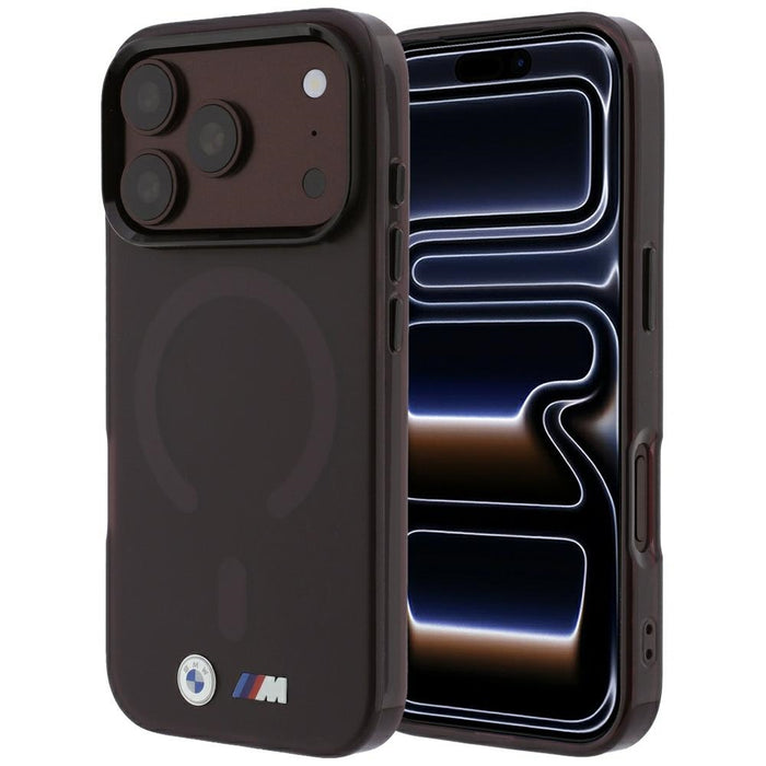 Калъф BMW M IML с матирано метално лого и трайни елементи MagSafe за iPhone 17 Pro Max / 18 Pro Max - бордо