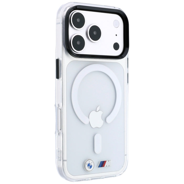 BMW M IML гланцово метално лого и трайни MagSafe калъф за iPhone 17 Pro / 18 Pro - прозрачен