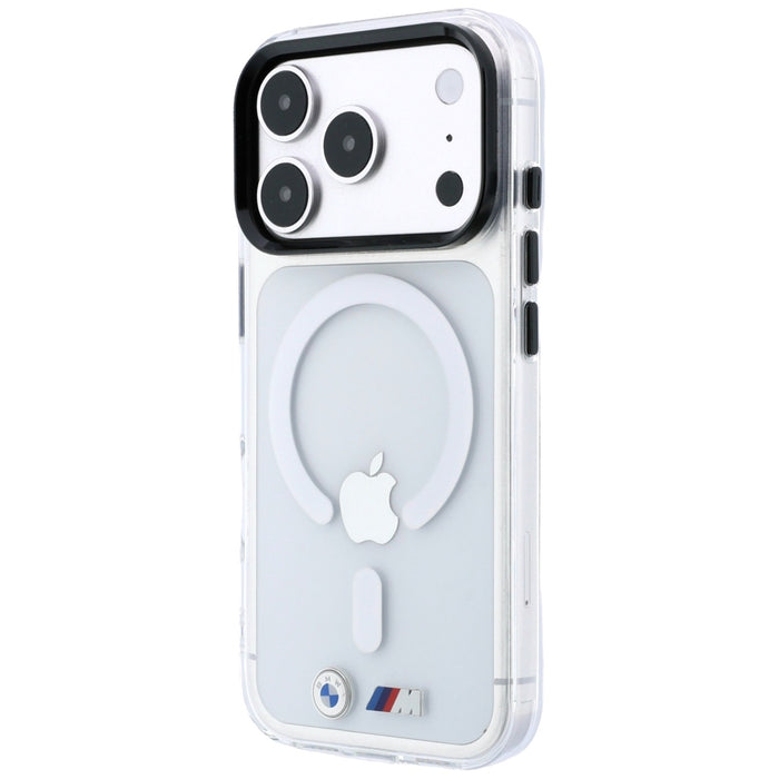 BMW M IML гланцово метално лого и трайни MagSafe калъф за iPhone 17 Pro / 18 Pro - прозрачен