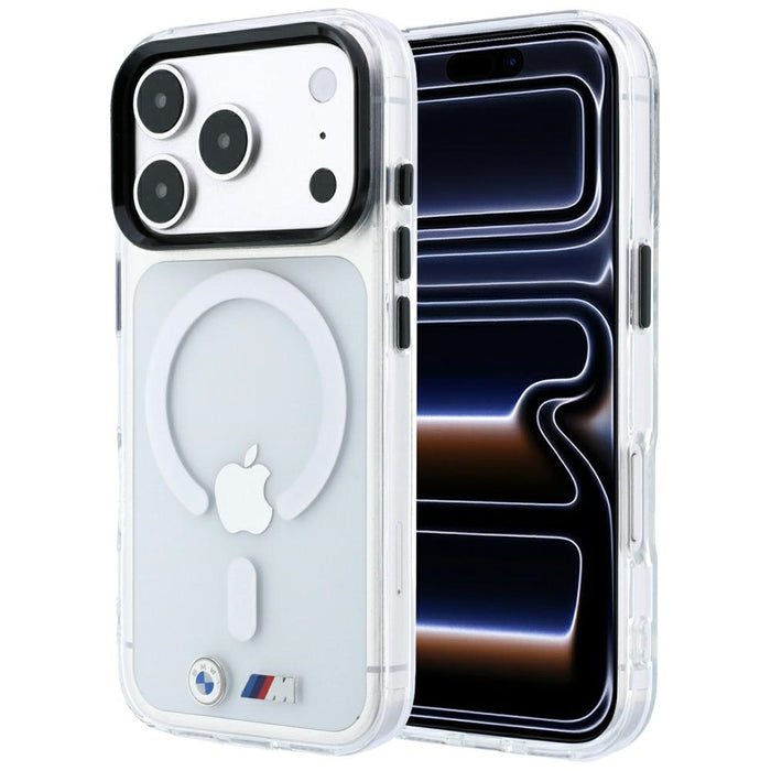 BMW M IML гланцово метално лого и трайни MagSafe калъф за iPhone 17 Pro / 18 Pro - прозрачен
