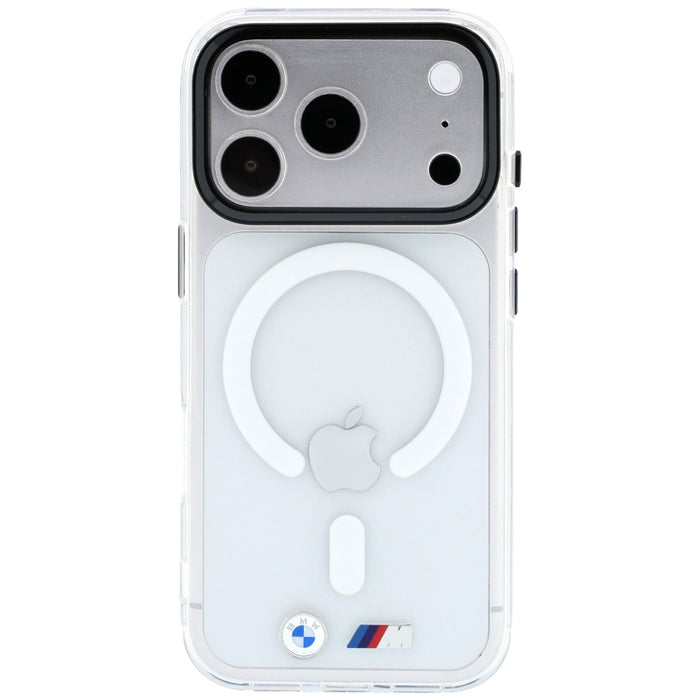 BMW M IML гланцово метално лого и трайни MagSafe калъф за iPhone 17 Pro / 18 Pro - прозрачен