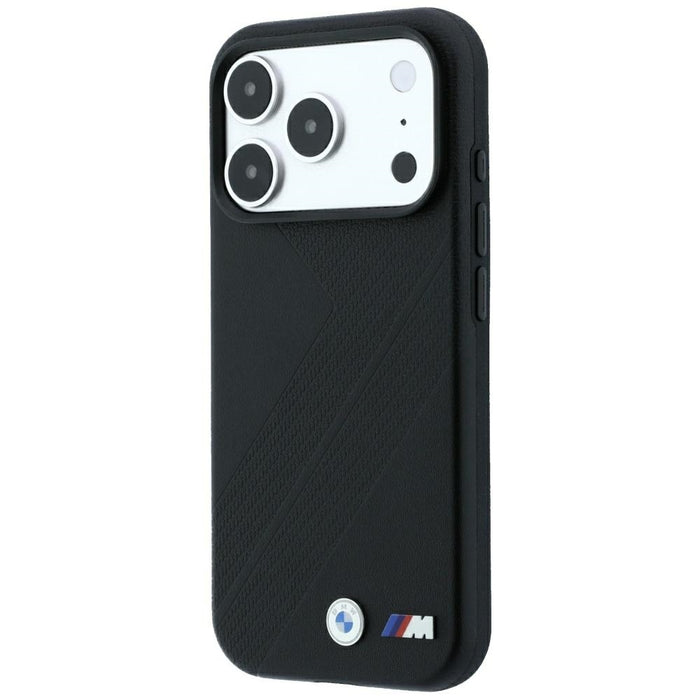 Калъф MagSafe с метално лого на BMW M Tire Track за iPhone 17 Pro Max / 18 Pro Max - черен