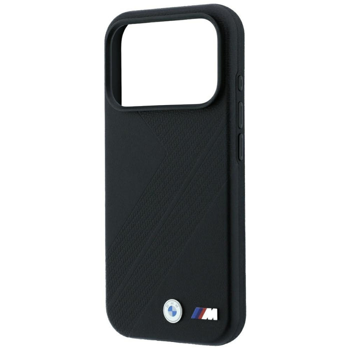 Калъф MagSafe с метално лого на BMW M Tire Track за iPhone 17 Pro Max / 18 Pro Max - черен