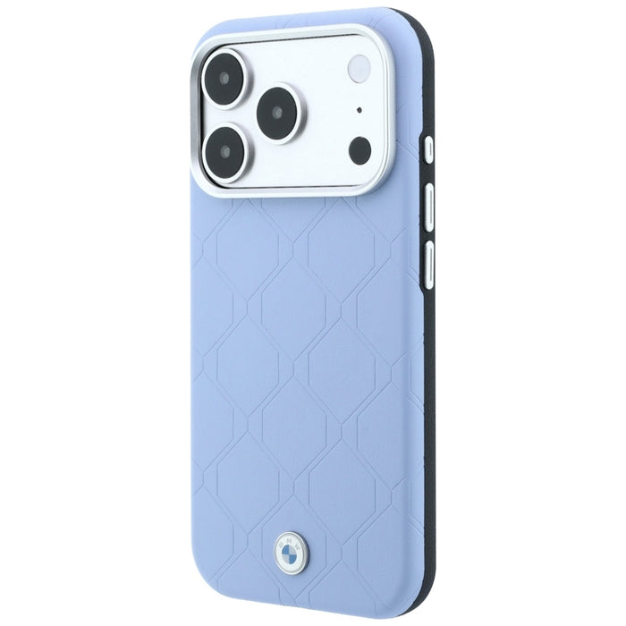 Калъф MagSafe с щампа на BMW и метално лого за iPhone 17 Pro / 18 Pro - син