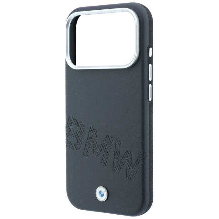 Калъф MagSafe с наклонени релефни букви BMW за iPhone 17 Pro Max / 18 Pro Max - сив