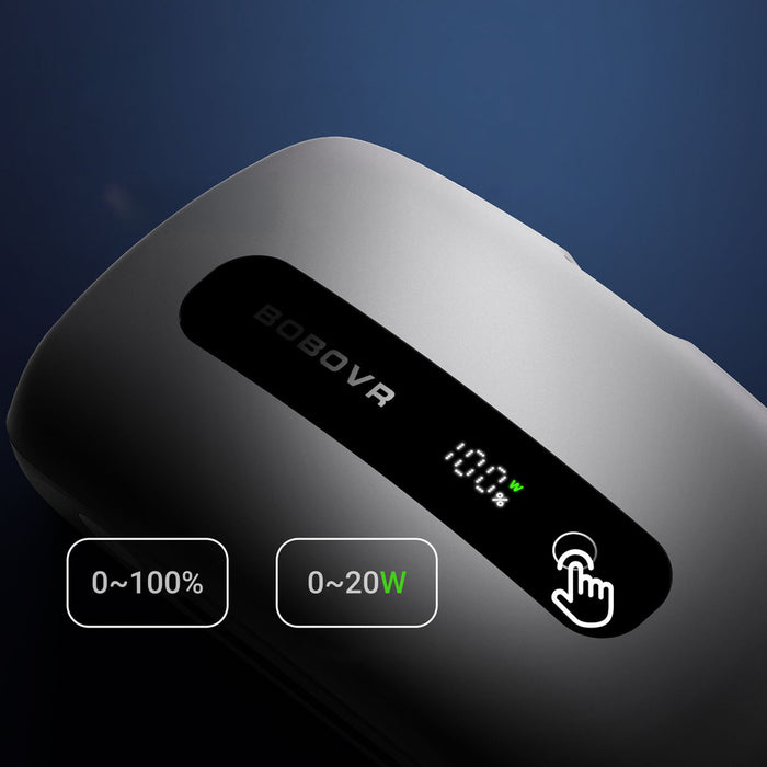 Батерия BoboVR BM60-2 6500 mAh за BoboVR M3 Pro+ и BoboVR M3 2 бр. със зарядна станция - бяла