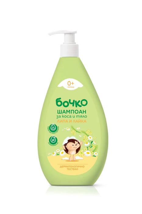 Бебешки шампоан за коса и тяло Липа и Лайка, 400 ml