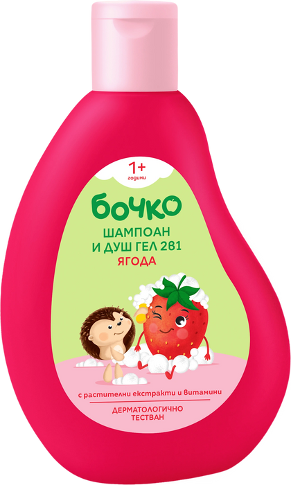 Детски шампоан и душ гел 2в1 Ягода, 250 ml