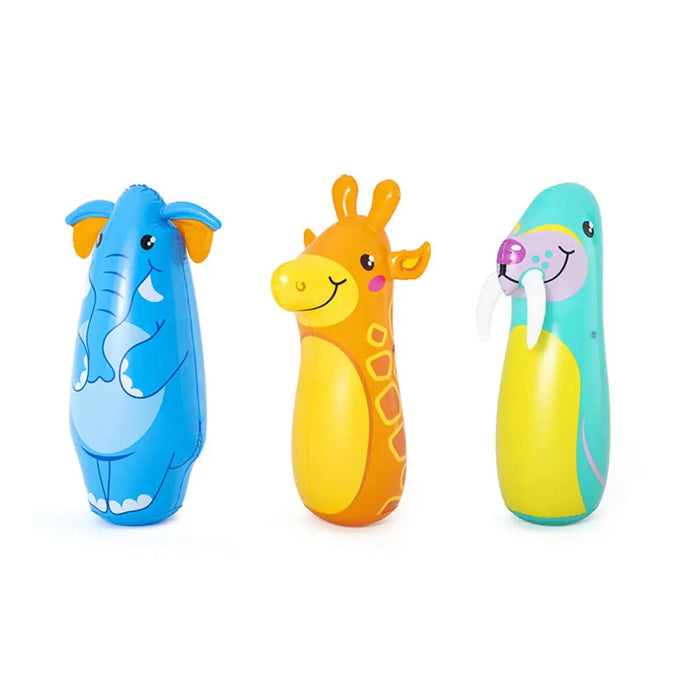 Боксова круша с надуваема основа за деца Bestway Животни 89