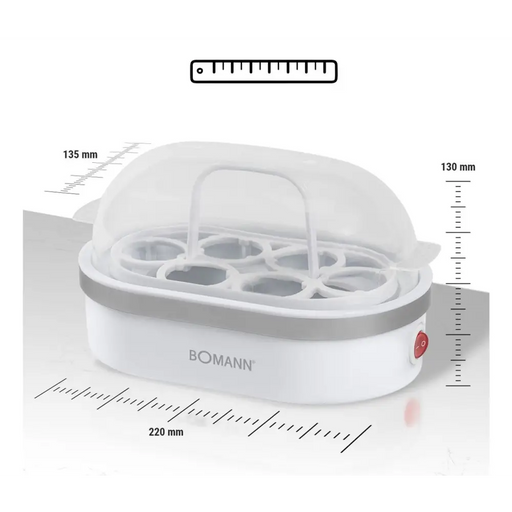Bomann EK 5022 CB 6 яйца 400 W Сребро Прозрачно Бяло