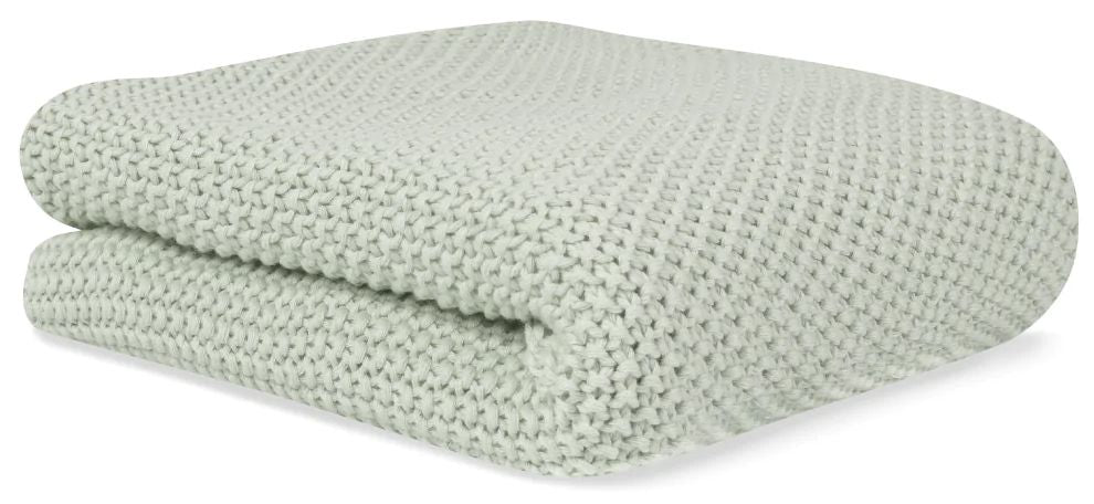 Плетено одеяло Bonjourbebe - Organic menta, 70x90 cm