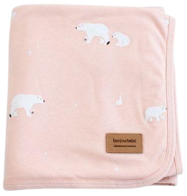 Бебешко одеяло Bonjourbebe - 65 x 80 cm, Pink Polaris