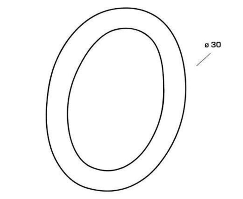 УПЛЪТНЕНИЕ ЧЕРНО 30X8 MM BONOMINI