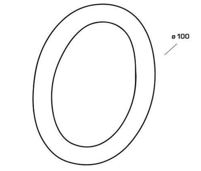УПЛЪТНЕНИЕ ЧЕРНО 100Х94X3 MM