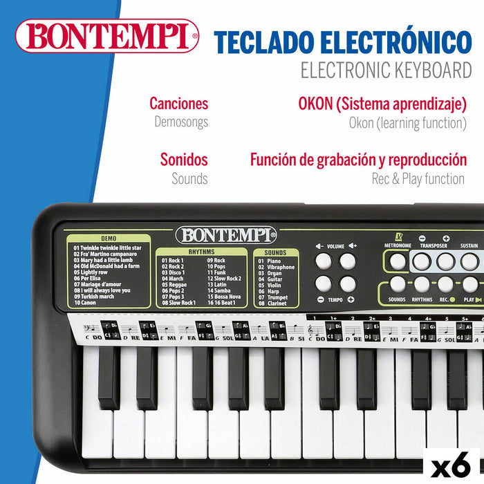 Клавиатура с 37 бутона Bontempi 42 x 4 x 15 cm (6 броя)