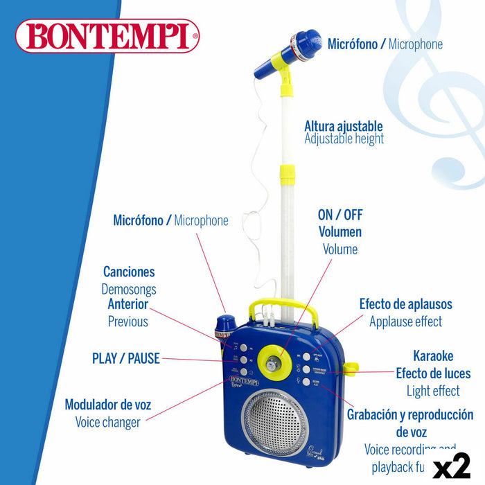 Тонколони с микрофон Караоке Bontempi 2 броя