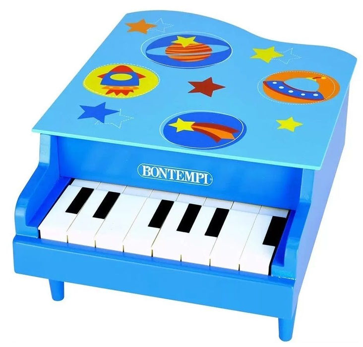 Детско дървено пиано Bontempi - С 8 клавиша, синьо
