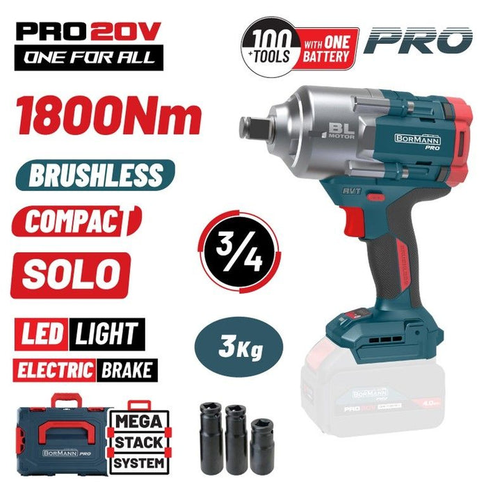 Акумулаторен гайковерт Bormann Pro - BBP5456CA, 20V, с куфар