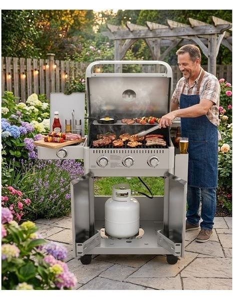 Газово барбекю Bormann Elite - Legend, BBQ7031, 11.5 kW, 3+1 горелки