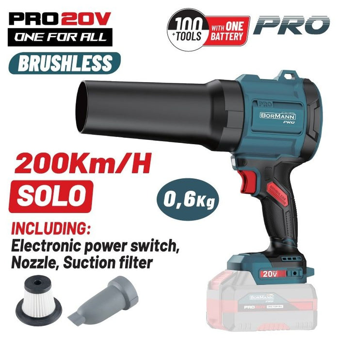 Акумулаторна въздуходувка Bormann - Pro BBP5442, 20V, Solo