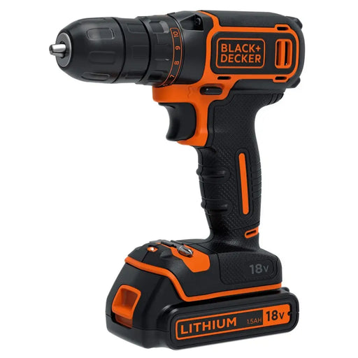 Бормашина Black & Decker BDCDC18KB-QW Безключова Черен