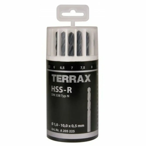 Бормашина TERRAX опаковка DIN 338 19 Части (10 броя)