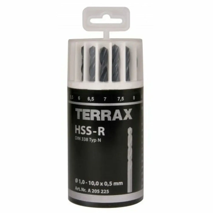 Бормашина TERRAX опаковка DIN 338 19 Части (10 броя)