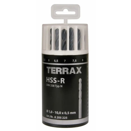 Бормашина TERRAX опаковка DIN 338 19 Части (10 броя)