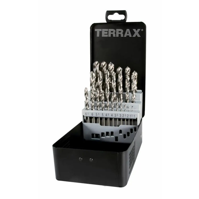 Бормашина TERRAX опаковка DIN 338 25 Части (25 броя)