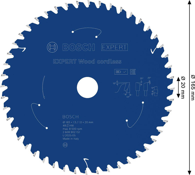 ДИСК ЦИРКУЛЯР WOOD 165 MM BOSCH EXP