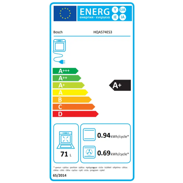 Bosch HQA574ES3 SER4 Oven A + addSteam купа за вода Pyro