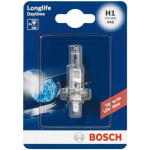 BOSCH LONGLIFE DAYTIME H1 4000K 55W 12V CARTON BLISTER 1 PCS