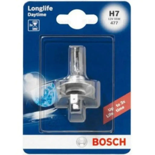 BOSCH LONGLIFE DAYTIME H7 4000K 55W 12V CARTON BLISTER 1 PCS