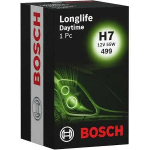BOSCH LONGLIFE DAYTIME H7 4000K 55W 12V CARTON BOX 1 PCS
