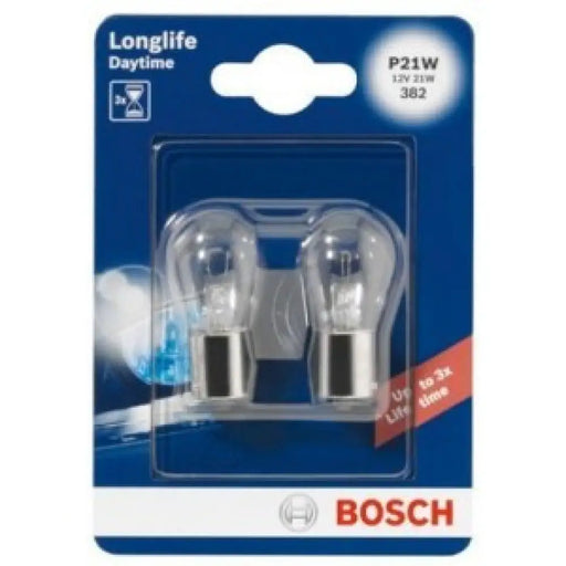 BOSCH LONGLIFE DAYTIME P21W 4000K 21W 12V CARTON BLISTER X2