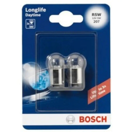 BOSCH LONGLIFE DAYTIME R5W 4000K 5W 12V CARTON BLISTER X2