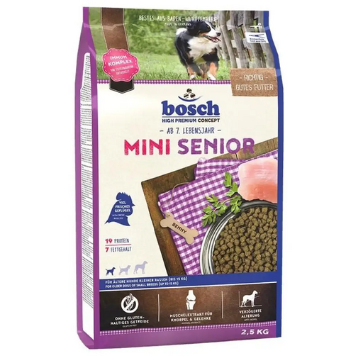 BOSCH Mini Senior - суха храна за кучета - 2,5 кг