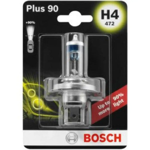 BOSCH PLUS 90% H4 3200K 55W 12V CARTON BLISTER 1 PCS