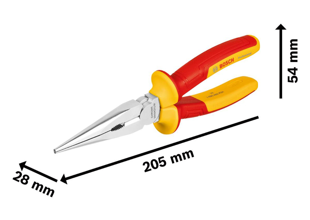 КЛЕЩИ ДЪЛГОУСТИ 1000V 200MM BOSCH PRO