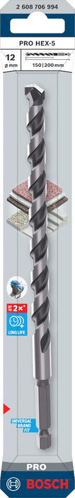 BOSCH PRO СВРЕДЛО HEX-5 12 ММ