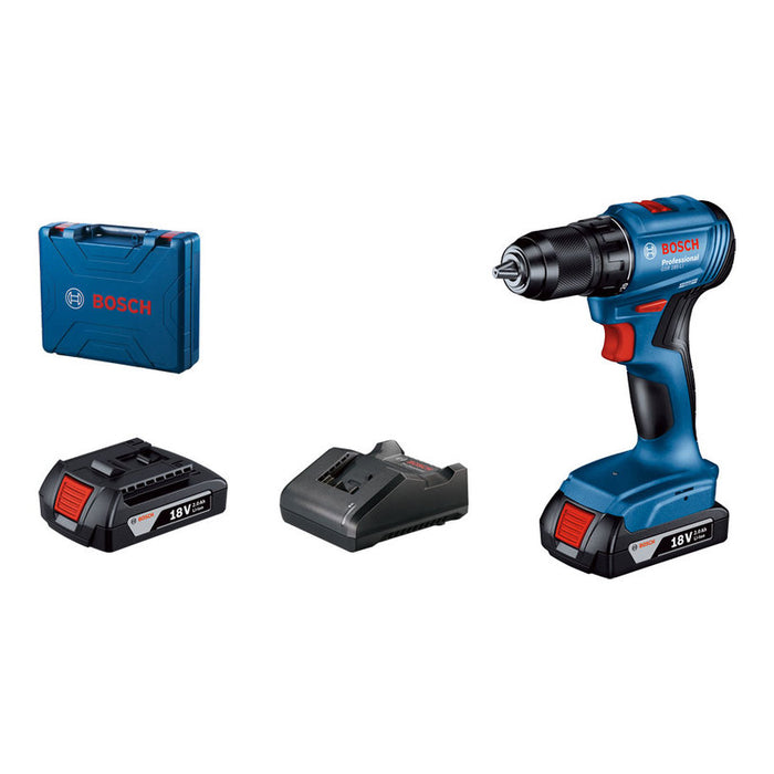 АКУМУЛАТОРНА БЕЗЧЕТКОВА БОРМАШИНА BOSCH PROFESSIONAL GSR 185 Li 18 V, 50.00 nm, БРОЙ БАТЕРИИ 2, 2.00 Ah, КУФАР